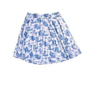 Doctor Who Her Universe White & Blue Skater Skirt  Women’s XL TARDIS + Villains